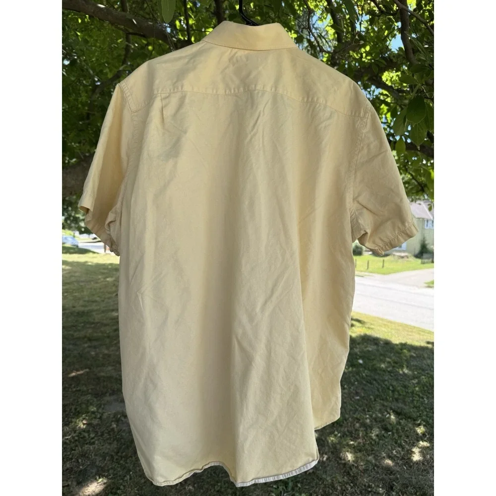 Banana Republic Men's Pale Yellow Button Up Shirt Size‎ 18 18 1/2. Cotton